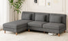 Vesgantti Corduroy Seater Sofa/Chaise Lounge Sofa, Perfect for Living Room, Bedroom, Office, Tool-free Assembly