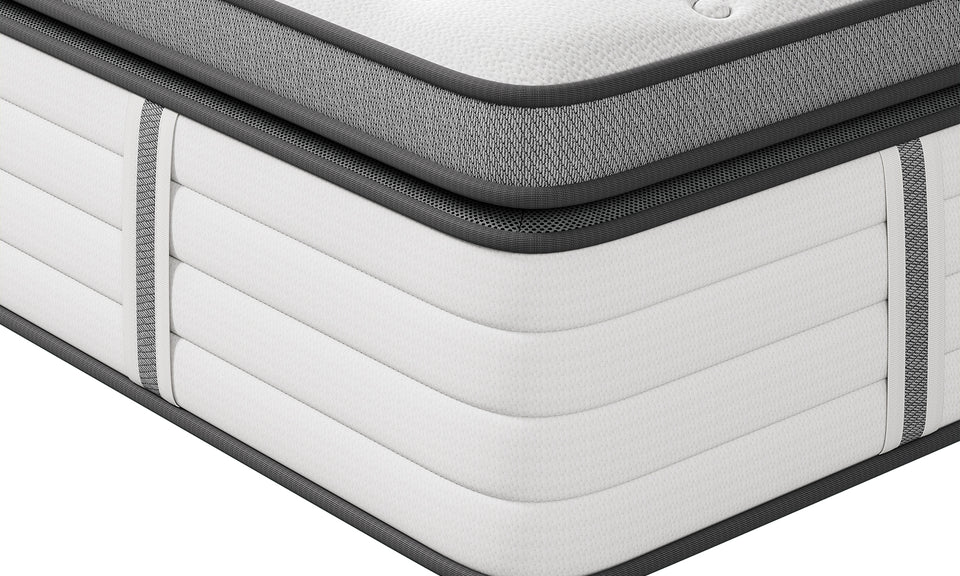 Vesgantti 1700/2000/2400 Pocket Cool Touch Hybrid Mattress, Double, Medium Firm | Dual-Layer Spring System, Instant Cooling Cover, Ideal for Hot Sleepers & Back Pain Sufferers, 14 Inch, 10 Layers, Euro Top