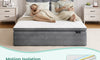 Vesgantti 14.5 Inch Mattress with Upholstered Headboard, Medium Firm | No Bed Frame Required, Memory Foam Pocket Spring Mattress Removable Headboard with Side Storage Pocket, Suitable for Floor Use