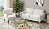 Vesgantti Fabric/Velet Loveseat Sofa, 1/2/3/4 Seater Couch/Armchair with Bilateral Pocket Storage & Removable Cushions, Perfect for Living Room, Bedroom and Office, Tool-free Assembly