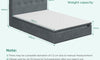 Vesgantti 14.5 Inch Mattress with Upholstered Headboard, Medium Firm | No Bed Frame Required, Memory Foam Pocket Spring Mattress Removable Headboard with Side Storage Pocket, Suitable for Floor Use