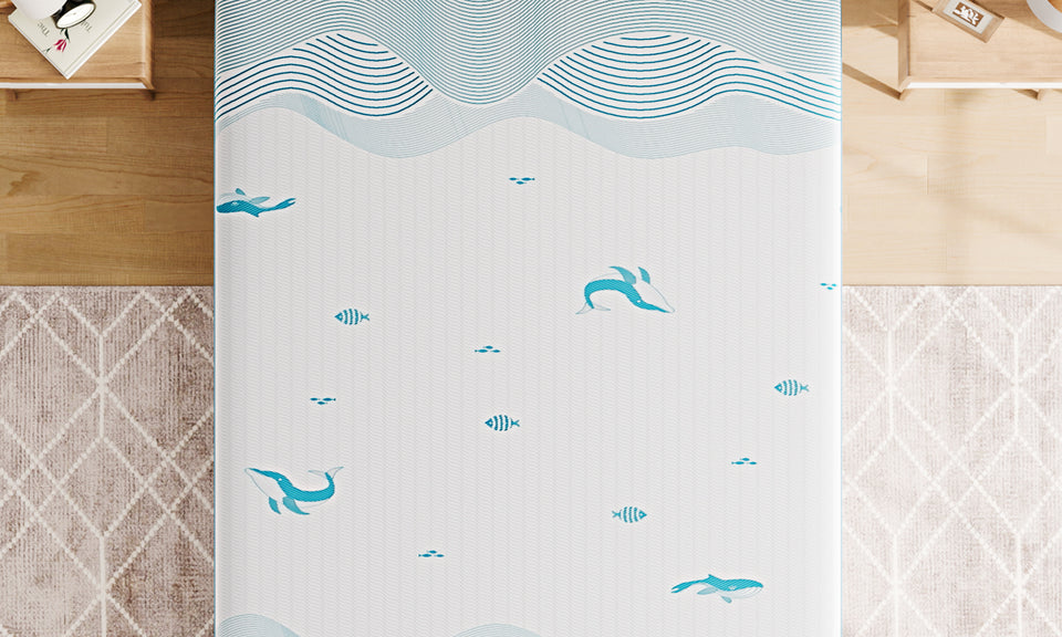 Vesgantti 16/18/20cm Ocean-Inspired Memory Foam Mattress with Cooling Gel Foam and Breathable Mesh
