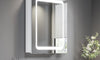 Dripex LED Bathroom Mirror Cabinet, Bathroom Mirror Cabinet with LED Lights Shaver Socket and Demister Pad, Non-contact Sensor Switch, White/Left hinge