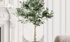YOLEO 4FT/5FT/6FT/7FT Artificial Olive Tree, Faux Olive Silk Tree Indoor, Lifelike Fake Plant for Living Room Bedroom Balcony Corner Office Decor