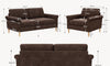 Vesgantti Fabric/Velet Loveseat Sofa, 1/2/3/4 Seater Couch/Armchair with Bilateral Pocket Storage & Removable Cushions, Perfect for Living Room, Bedroom and Office, Tool-free Assembly