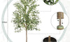 YOLEO 4FT/5FT/6FT/7FT Artificial Olive Tree Tall Faux Silk Olive Plant with Lifelike Olive Leaves Fake Olive Tree for Home Office Indoor Decor