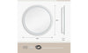 Dripex Round LED Bathroom Mirror, Illuminated Circle Makeup Vanity Mirror with Demister Pad, Anti-fog, 3 Lighting Modes, Dimmable, Wall Mounted, Front+Backlit, IP44
