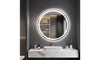 Dripex Round LED Bathroom Mirror, Illuminated Circle Makeup Vanity Mirror with Demister Pad, Anti-fog, 3 Lighting Modes, Dimmable, Wall Mounted, Front+Backlit, IP44