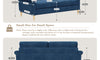 Vesgantti Fabric/Velet Loveseat Sofa, 1/2/3/4 Seater Couch/Armchair with Bilateral Pocket Storage & Removable Cushions, Perfect for Living Room, Bedroom and Office, Tool-free Assembly