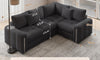 Vesgantti 4/5 Seater U Shaped Sofa with Storage, Small Modular L Shaped Sofas, Chenille/Corduroy Convertible Left/Right Hand Corner Couch