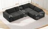 Vesgantti Sectional Corner Sofa, Chenille Deep Seat L Shape Cloud Couch, No Assembly Required