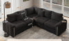 Vesgantti 4/5 Seater U Shaped Sofa with Storage, Small Modular L Shaped Sofas, Chenille/Corduroy Convertible Left/Right Hand Corner Couch