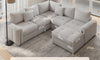 Vesgantti 4/5 Seater U Shaped Sofa with Storage, Small Modular L Shaped Sofas, Chenille/Corduroy Convertible Left/Right Hand Corner Couch