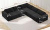 Vesgantti Sectional Corner Sofa, Chenille Deep Seat L Shape Cloud Couch, No Assembly Required