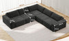 Vesgantti Sectional Corner Sofa, Chenille Deep Seat L Shape Cloud Couch, No Assembly Required