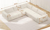 Vesgantti Sectional Corner Sofa, Chenille Deep Seat L Shape Cloud Couch, No Assembly Required