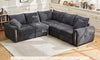 Vesgantti 4/5 Seater U Shaped Sofa with Storage, Small Modular L Shaped Sofas, Chenille/Corduroy Convertible Left/Right Hand Corner Couch