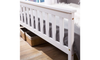 Double Bed Wooden Frame 4ft6 Double Wooden Bed in White For Adults, Kids, Teenagers(4FT6)
