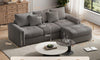 Vesgantti 4/5 Seater U Shaped Sofa with Storage, Small Modular L Shaped Sofas, Chenille/Corduroy Convertible Left/Right Hand Corner Couch