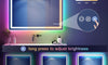 Dripex RGB Bathroom Mirror with 3 LED Lights, Illuminated Bathroom Mirrors Vanity Mirror RGB Backlit + Front Lighted, Dimmable and Demister Pad, Horizontal/Vertical