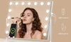 Dripex 14/15 Dimmable LED Bulbs Rotatable Hollywood Vanity Mirror with Lights, Large Illuminated Makeup Mirror, 3 Lighting Modes, Phone Holder, Titing Hollywood Mirror for Bedroom