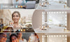 Dripex 18/20 Dimmable LED Bulbs Hollywood Vanity Mirror with Lights, Large Makeup Mirror with 3 Lighting Modes, Type-C and USB Output Port, Tabletop or Wall Mounted Light Up Mirror For Bedroom