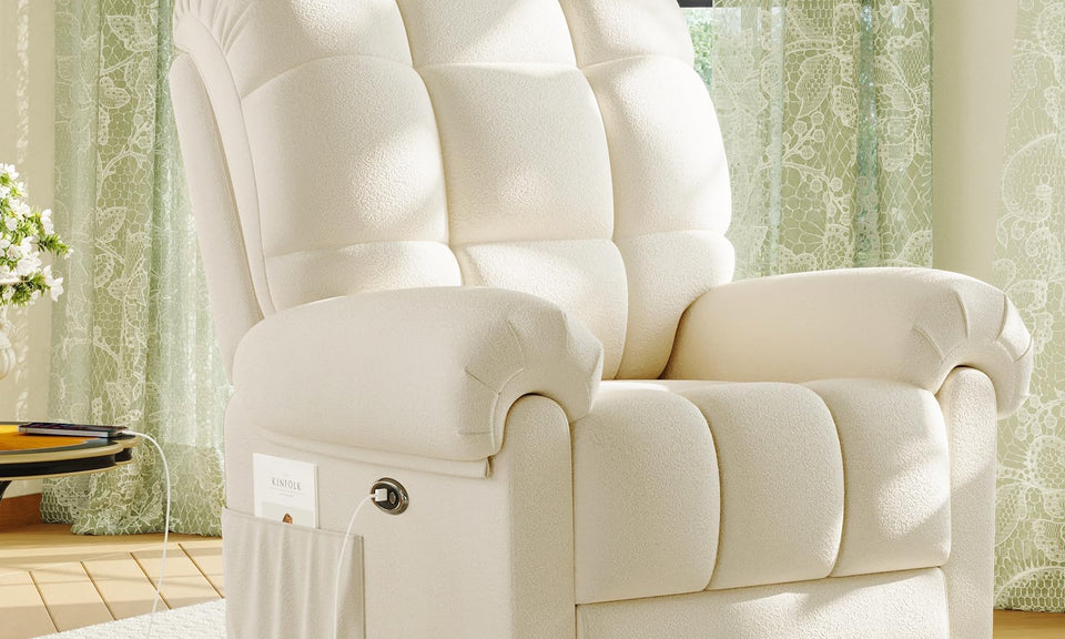 Vesgantti Electric Recliner Chair, Teddy/Corduroy Armchair Recliner, Comfy Reclining Chairs for Elderly, Adults Electric Recliner Armchair with Any Position, USB Port, Arm Chairs for Living Room