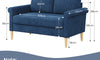 Vesgantti Fabric/Velet Loveseat Sofa, 1/2/3/4 Seater Couch/Armchair with Bilateral Pocket Storage & Removable Cushions, Perfect for Living Room, Bedroom and Office, Tool-free Assembly