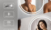 Dripex Bluetooth Round LED Bathroom Mirror, Illuminated Circle Bathroom LED Mirror with Speaker, Anti-fog, Wall Mounted, 3 Lighting Modes, Dimmable, Front+Backlit, IP44