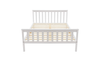 Double Bed Wooden Frame 4ft6 Double Wooden Bed in White For Adults, Kids, Teenagers(4FT6)