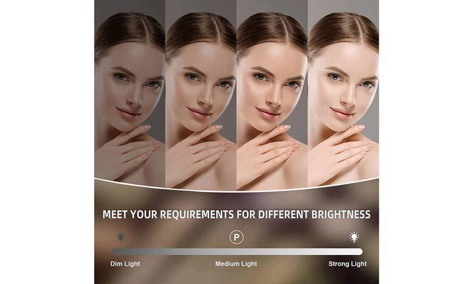 Dripex Hollywood Vanity Mirror 50*42cm with 14 Dimmable LED Bulbs and Touchscreen Control