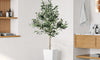 YOLEO 4FT/5FT/6FT/7FT Artificial Olive Tree, Faux Olive Silk Tree Indoor, Lifelike Fake Plant for Living Room Bedroom Balcony Corner Office Decor