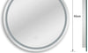 Dripex 500 mm Round Bathroom Mirror with LED Light, Wall Mounted Circle Makeup Mirror with Cold White Light, Anti-Fog, Front+Backlit, IP44