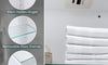 Dripex LED Bathroom Mirror Cabinet, Bathroom Mirror Cabinet with LED Lights Shaver Socket and Demister Pad, Non-contact Sensor Switch, White/Right hinge