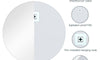 Dripex Frameless Bathroom Mirror, Wall Mounted Bathroom Mirror with Bevelled Edge & Pre-Drilled Holes for Dressing Room Bedroom Living Room