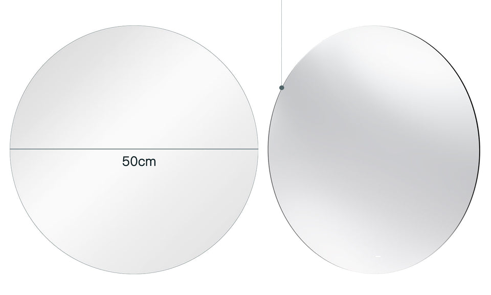 Dripex Frameless Bathroom Mirror, Wall Mounted Bathroom Mirror with Bevelled Edge & Pre-Drilled Holes for Dressing Room Bedroom Living Room