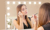 Dripex 14/15 Dimmable LED Bulbs Rotatable Hollywood Vanity Mirror with Lights, Large Illuminated Makeup Mirror, 3 Lighting Modes, Phone Holder, Titing Hollywood Mirror for Bedroom
