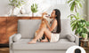 Vesgantti Loveseat Sofa with Solid Wood Legs, 48" Small Couches for Small Spaces, Love Seat for Living Room, Bedroom, Easy Assembly Mid Century Modern Couch with Throw Pillow for Apartment, Ashbeige