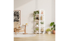 Dripex White Corner Shelf, Free Standing Shelf, Floor Storage Unit for Bathroom, Living Room or Bedroom