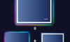 Dripex RGB Bathroom Mirror with 3 LED Lights, Illuminated Bathroom Mirrors Vanity Mirror RGB Backlit + Front Lighted, Dimmable and Demister Pad, Horizontal/Vertical