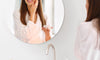 Dripex Frameless Bathroom Mirror, Wall Mounted Bathroom Mirror with Bevelled Edge & Pre-Drilled Holes for Dressing Room Bedroom Living Room