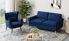 Vesgantti Fabric/Velet Loveseat Sofa, 1/2/3/4 Seater Couch/Armchair with Bilateral Pocket Storage & Removable Cushions, Perfect for Living Room, Bedroom and Office, Tool-free Assembly