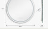 Dripex Time Display Round Bathroom LED Mirror, Illuminated Wall Mounted Circle LED Bathroom Mirror, Anti-fog, 3 Lighting Modes, Dimmable, Front+Backlit, IP4