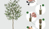 YOLEO 4FT/5FT/6FT/7FT Artificial Olive Tree Faux Silk Olive Plant for Home Office Decor Indoor Lifelike Fake Tree