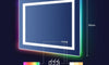 Dripex RGB Bathroom Mirror with 3 LED Lights, Illuminated Bathroom Mirrors Vanity Mirror RGB Backlit + Front Lighted, Dimmable and Demister Pad, Horizontal/Vertical