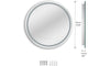 Dripex Round LED Bathroom Mirror, Illuminated Circle Makeup Vanity Mirror with Demister Pad, Anti-fog, 3 Lighting Modes, Dimmable, Wall Mounted, Front+Backlit, IP44