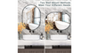 Dripex 50 x 70cm Oval Mirror, Wall Mounted Bathroom Mirror, Horizontal or Vertical Hanging Wall Mirror for Living Room