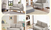 Vesgantti Loveseat Sofa with Solid Wood Legs, 48" Small Couches for Small Spaces, Love Seat for Living Room, Bedroom, Easy Assembly Mid Century Modern Couch with Throw Pillow for Apartment, Ashbeige