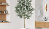 YOLEO 4FT/5FT/6FT/7FT Artificial Olive Tree, Faux Olive Silk Tree Indoor, Lifelike Fake Plant for Living Room Bedroom Balcony Corner Office Decor