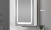 Dripex LED Bathroom Mirror Cabinet, Bathroom Mirror Cabinet with LED Lights Shaver Socket and Demister Pad, Non-contact Sensor Switch, White/Left hinge
